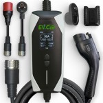 Зарядное EVCar Type1 6-32A B3  (7кВт, 1фаза, сменные вилки)