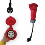 Переходник с красной вилки 380 на бытовую 220