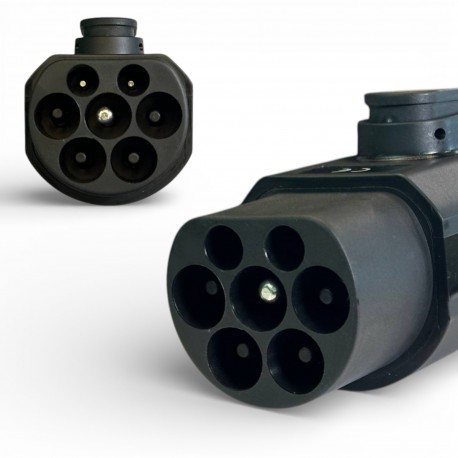 Адаптер (переходник) EVCar Type2-GB/T 32A, 22кВт  (с блокировкой rev.2)-3