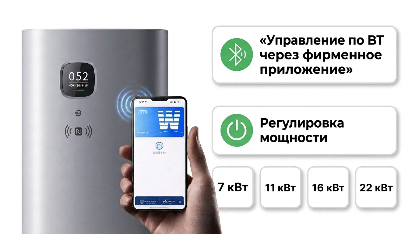 Приложение WattCharge для управления станцией HQ22