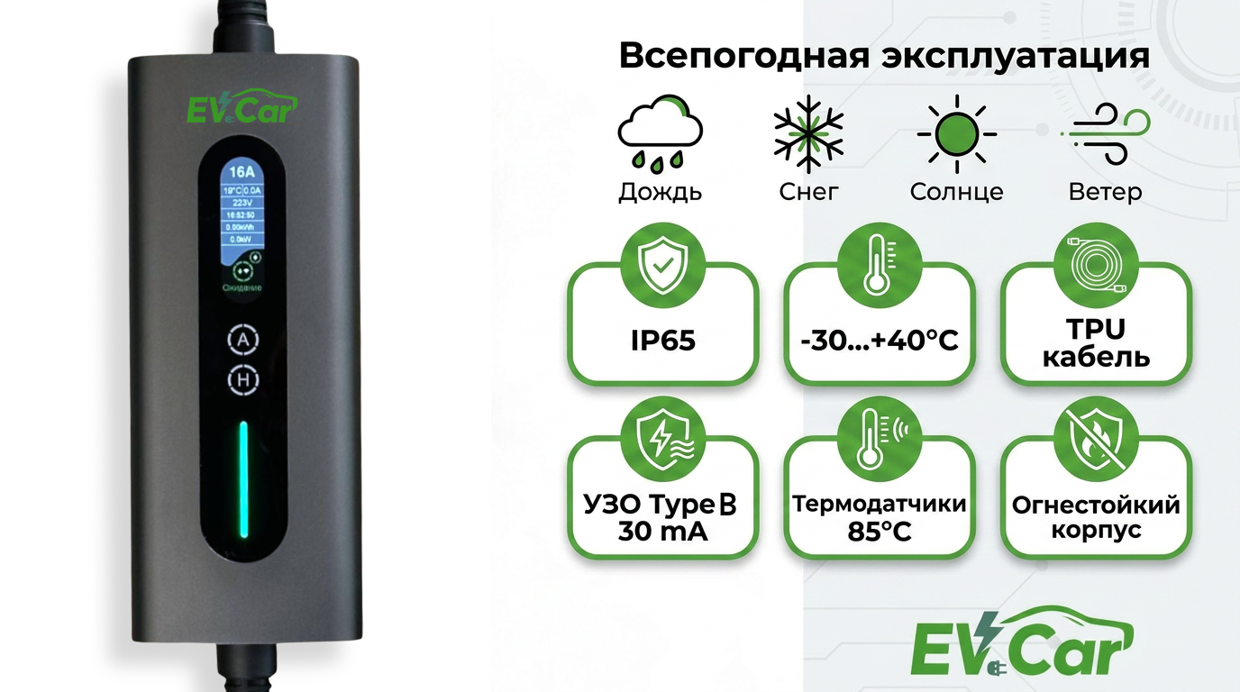Защита EVCar GB/T B7 11 кВт